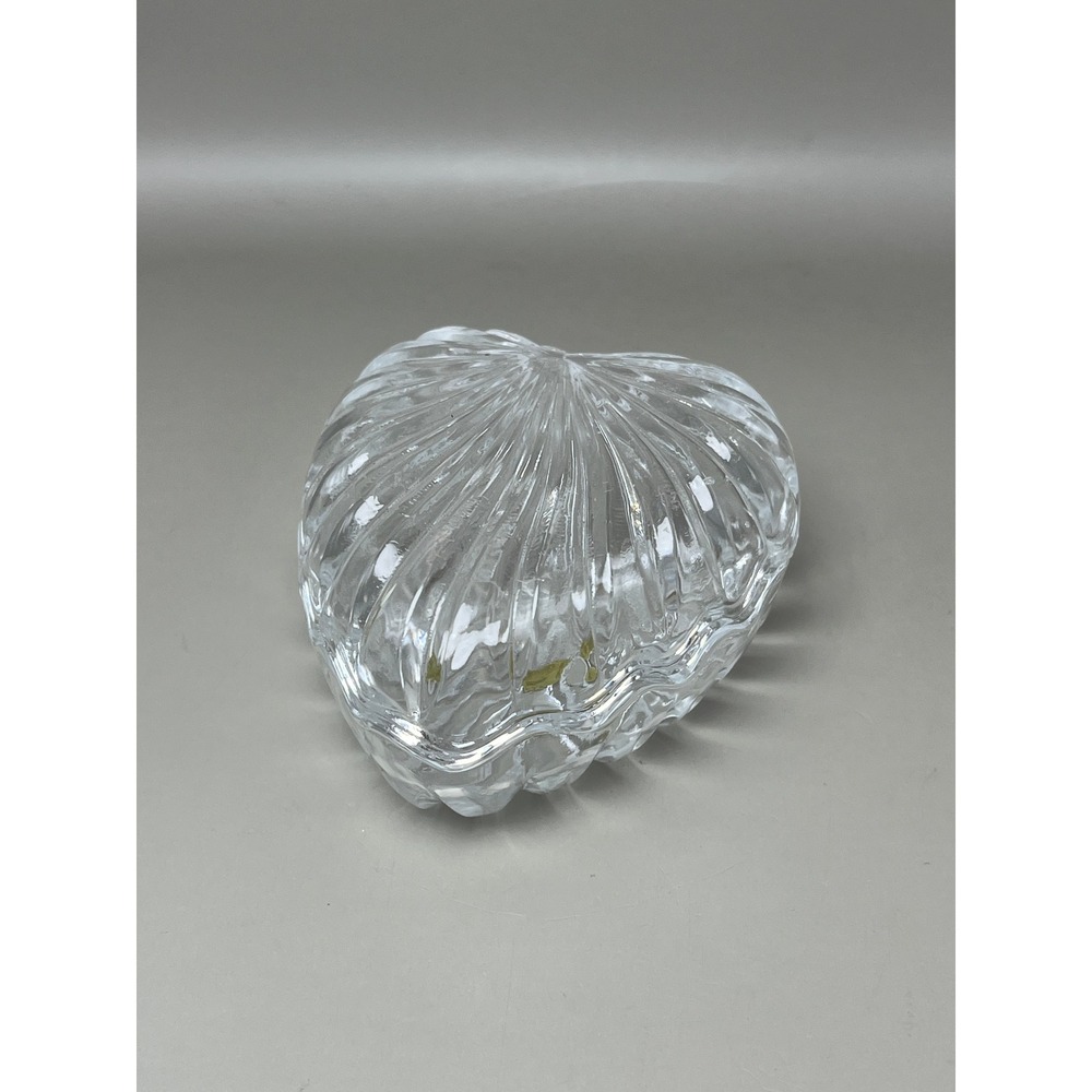 Crystal Heritage Lead Crystal Heart Shaped‎ Trinket Box Catch-All Decorative Lid